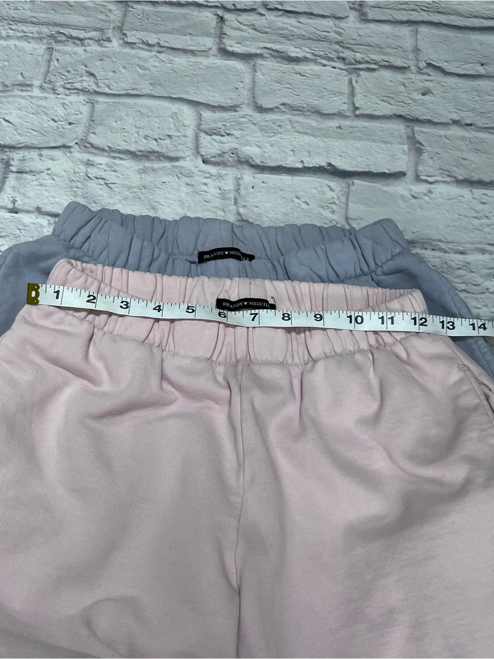 Brandy Melville bundle set of two jogger sweatpants cozy loungewear pink blue OS
